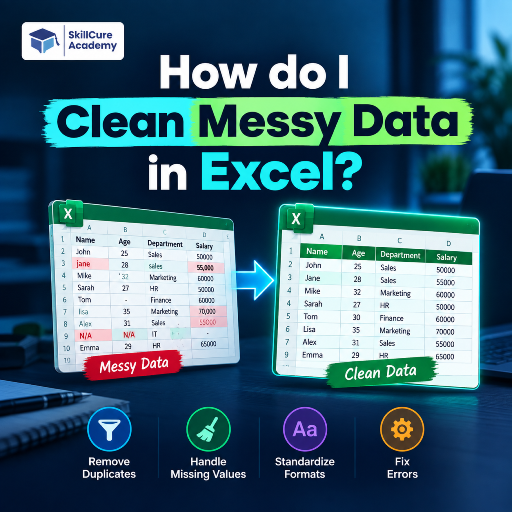 How to clean messy data in Excel