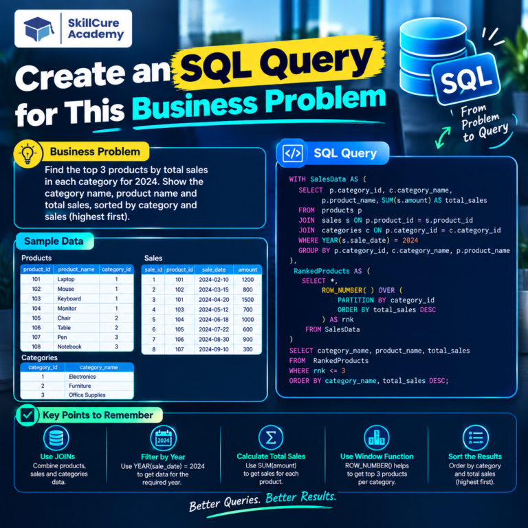 SQL query for business problem